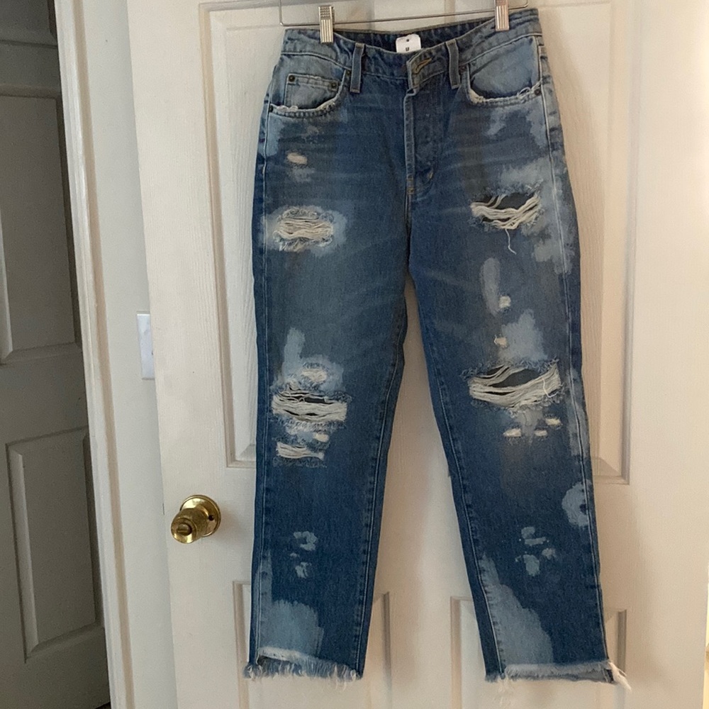 LF Carmar Los Angeles Womens Distressed Denim Jeans ‘Emilia’ Nile 26 NWT